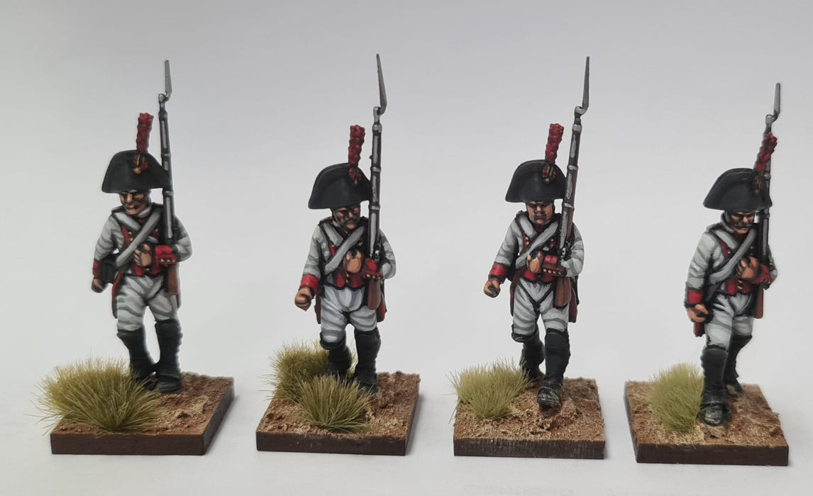 Infantería de línea marchando, 1808