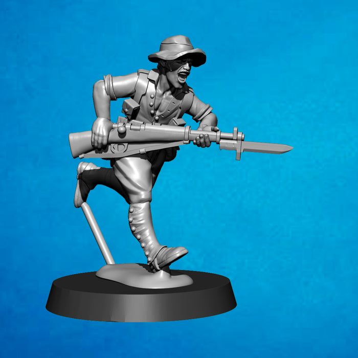 Legionarios españoles con chambergo avanzando - 1921/1927