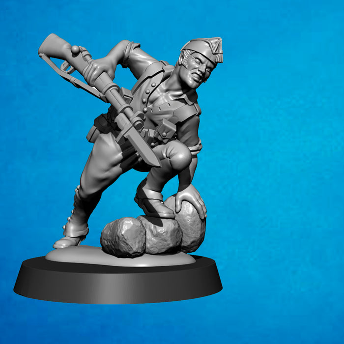 Legionarios españoles con chapiri avanzando - 1921/1927